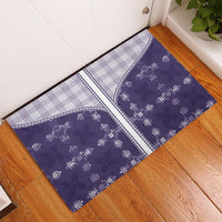 Purple Hawaii Paniolo Quilt Motif Rubber Doormat LT05 - Polynesian Pride