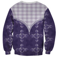 Purple Hawaii Paniolo Quilt Motif Sweatshirt LT05 - Polynesian Pride