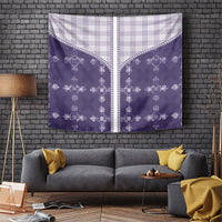 Purple Hawaii Paniolo Quilt Motif Tapestry LT05 Purple - Polynesian Pride