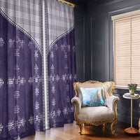Purple Hawaii Paniolo Quilt Motif Window Curtain LT05 - Polynesian Pride
