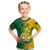 Papua New Guinea Enga Province Kid T Shirt Mix Coat Of Arms Polynesian Pattern LT05 Green - Polynesian Pride