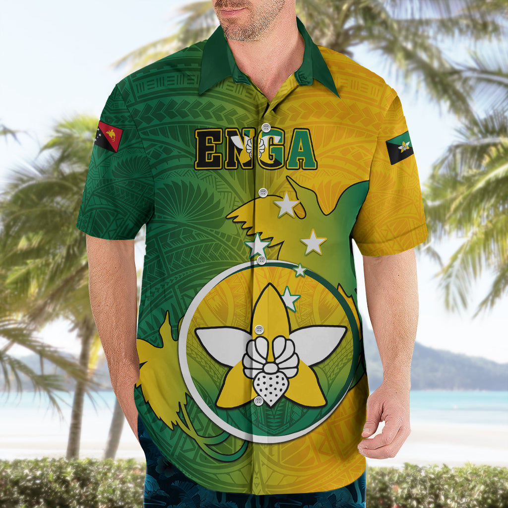 Personalized Papua New Guinea Enga Province Hawaiian Shirt Mix Coat Of Arms Polynesian Pattern LT05 - Polynesian Pride