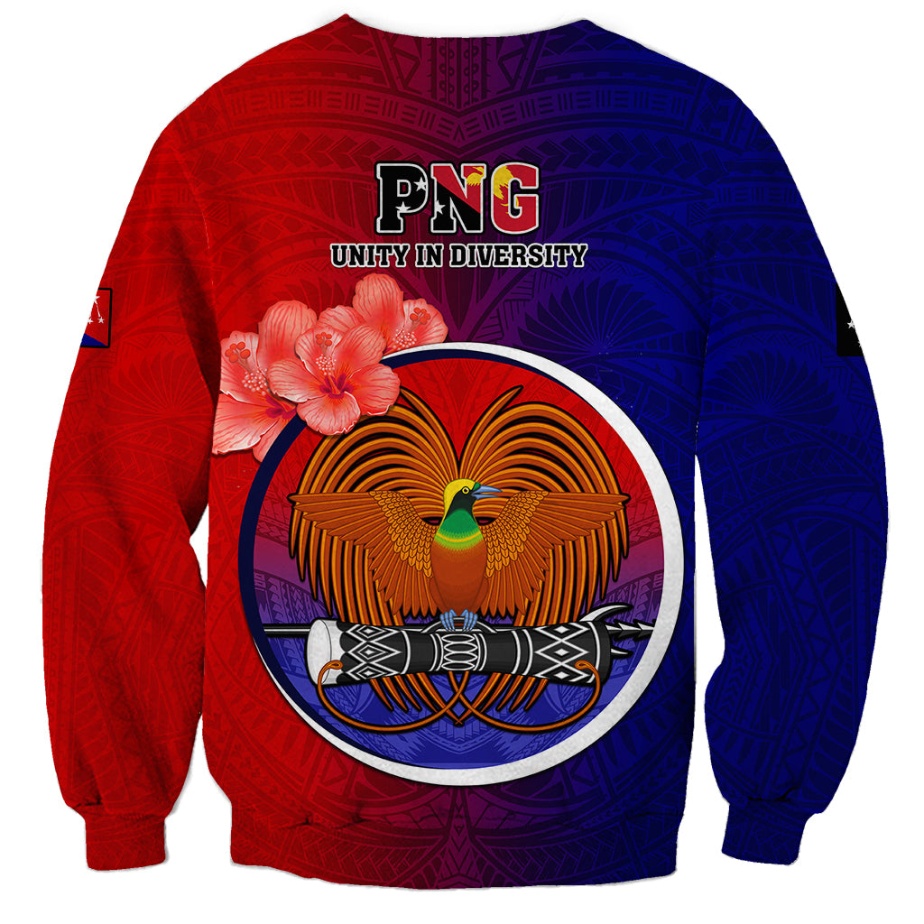 Papua New Guinea Central Province Sweatshirt Mix Coat Of Arms Polynesian Pattern LT05 - Polynesian Pride
