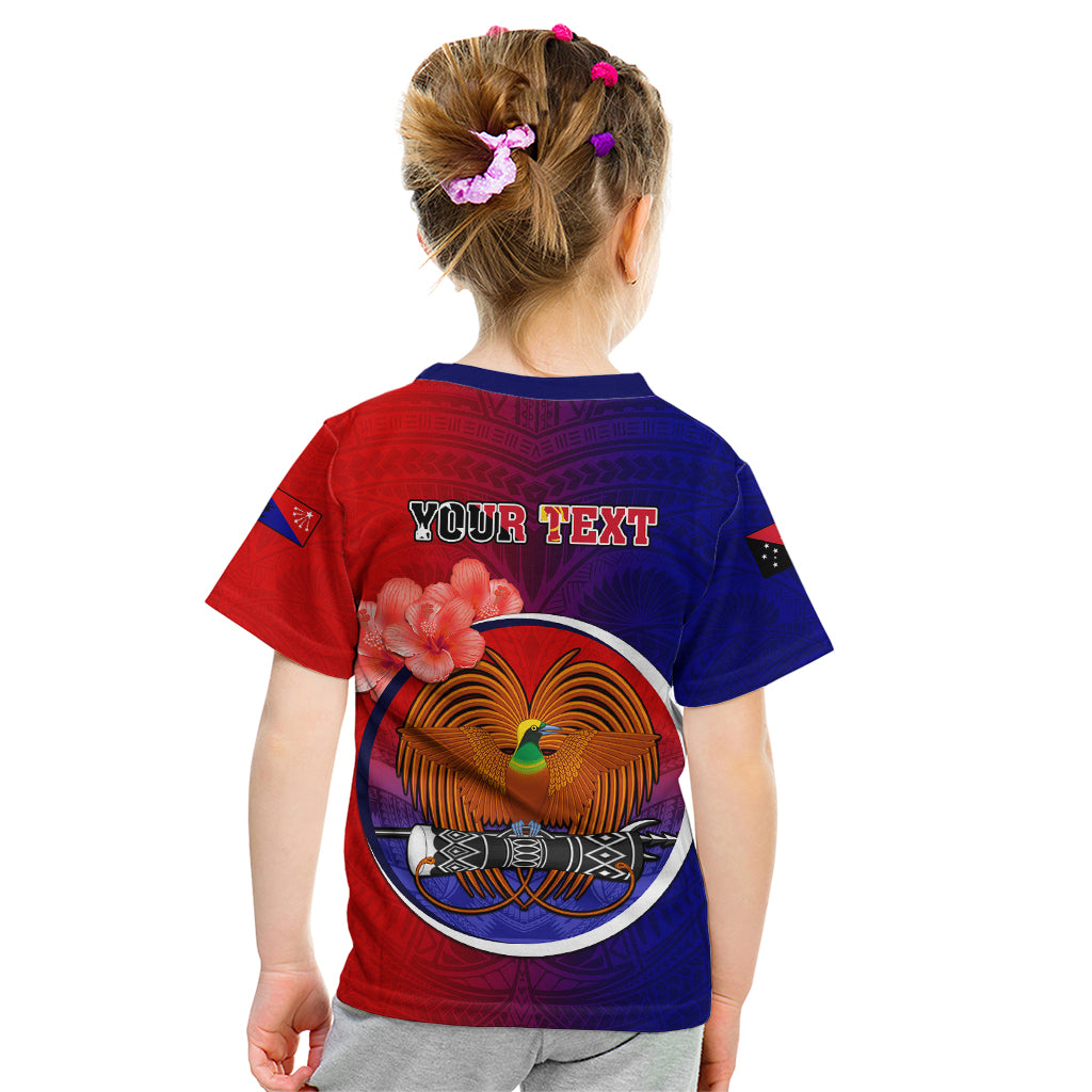 Personalized Papua New Guinea Central Province Kid T Shirt Mix Coat Of Arms Polynesian Pattern LT05 - Polynesian Pride