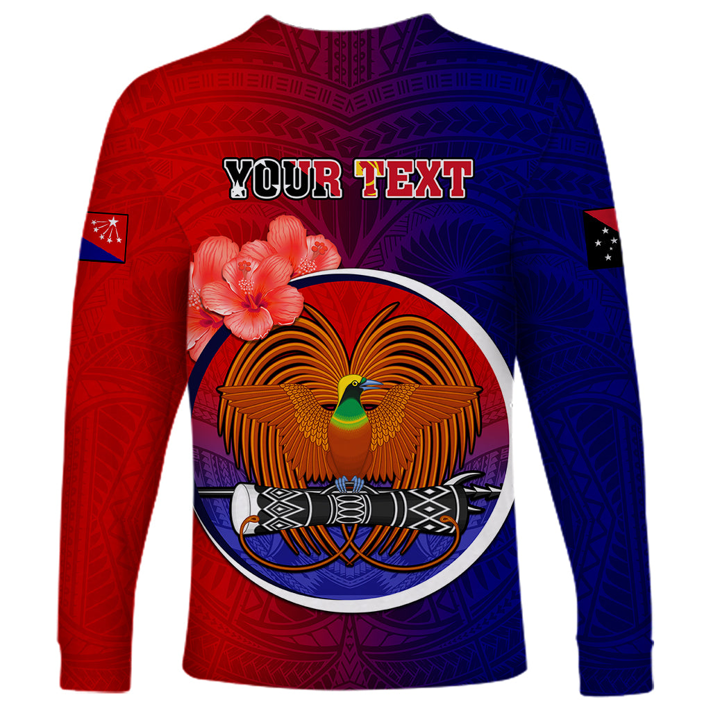 Personalized Papua New Guinea Central Province Long Sleeve Shirt Mix Coat Of Arms Polynesian Pattern LT05 - Polynesian Pride