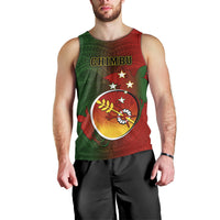 Papua New Guinea Chimbu Province Men Tank Top Mix Coat Of Arms Polynesian Pattern LT05 - Polynesian Pride