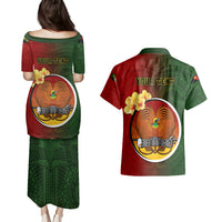 Personalized Papua New Guinea Chimbu Province Couples Matching Puletasi Dress and Hawaiian Shirt Mix Coat Of Arms Polynesian Pattern LT05 - Polynesian Pride