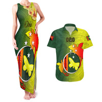 Papua New Guinea Oro Province Couples Matching Tank Maxi Dress and Hawaiian Shirt Mix Coat Of Arms Polynesian Pattern LT05 Yellow - Polynesian Pride