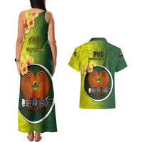 Papua New Guinea Oro Province Couples Matching Tank Maxi Dress and Hawaiian Shirt Mix Coat Of Arms Polynesian Pattern LT05 - Polynesian Pride