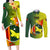 Personalized Papua New Guinea Oro Province Couples Matching Long Sleeve Bodycon Dress and Long Sleeve Button Shirts Mix Coat Of Arms Polynesian Pattern LT05 Yellow - Polynesian Pride