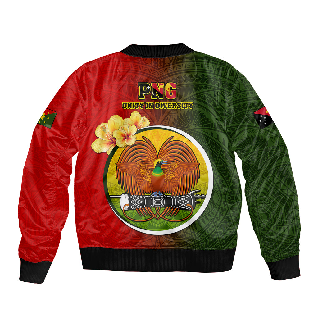 Papua New Guinea Eastern Highlands Province Bomber Jacket Mix Coat Of Arms Polynesian Pattern LT05 - Polynesian Pride