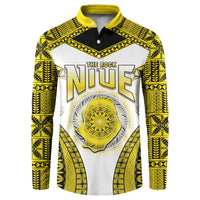Personalised Niue The Rock Of Polynesia Button Sweatshirt Peniamina Gospel Day Yellow Version