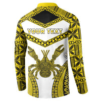 Personalised Niue The Rock Of Polynesia Button Sweatshirt Peniamina Gospel Day Yellow Version