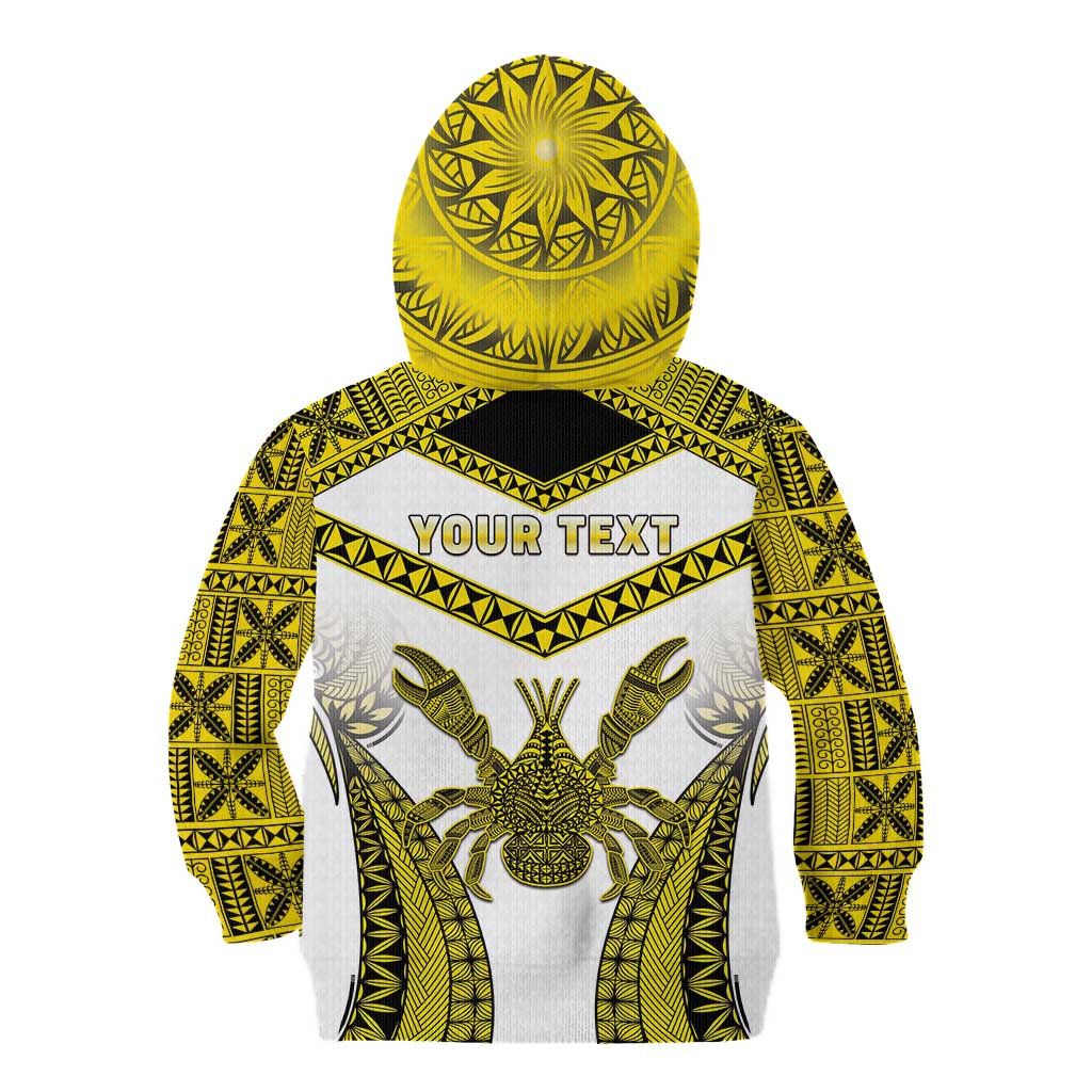 Personalised Niue The Rock Of Polynesia Kid Hoodie Peniamina Gospel Day Yellow Version