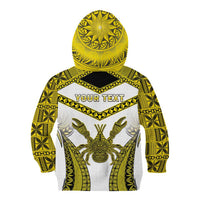 Personalised Niue The Rock Of Polynesia Kid Hoodie Peniamina Gospel Day Yellow Version