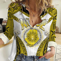 Personalised Niue The Rock Of Polynesia Women Casual Shirt Peniamina Gospel Day Yellow Version LT05 Female Yellow - Polynesian Pride