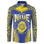 Personalised Niue The Rock Of Polynesia Button Sweatshirt Peniamina Gospel Day Blue Version