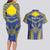 Personalised Niue The Rock Of Polynesia Couples Matching Long Sleeve Bodycon Dress and Hawaiian Shirt Peniamina Gospel Day Blue Version