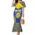 Personalised Niue The Rock Of Polynesia Family Matching Mermaid Dress and Hawaiian Shirt Peniamina Gospel Day Blue Version