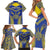 Personalised Niue The Rock Of Polynesia Family Matching Short Sleeve Bodycon Dress and Hawaiian Shirt Peniamina Gospel Day Blue Version