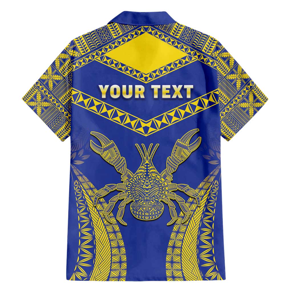 Personalised Niue The Rock Of Polynesia Family Matching Short Sleeve Bodycon Dress and Hawaiian Shirt Peniamina Gospel Day Blue Version