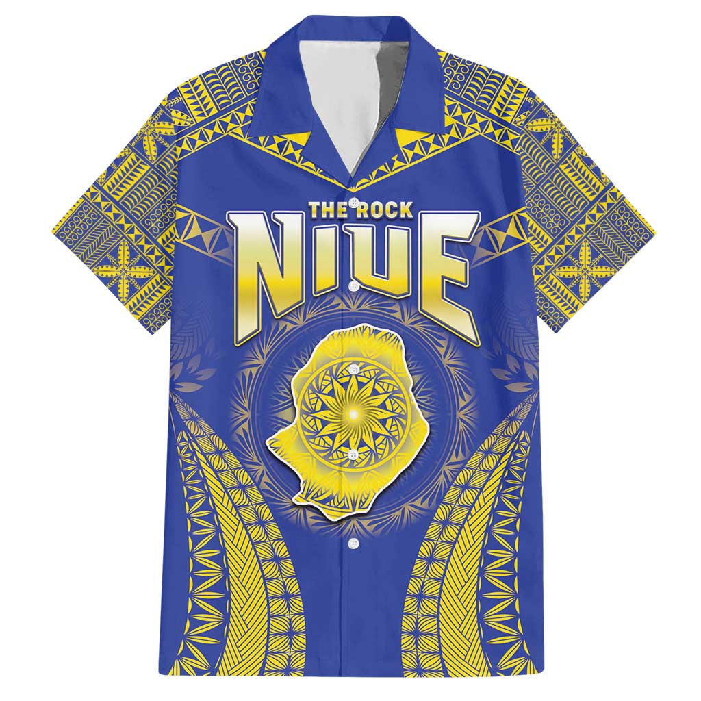 Personalised Niue The Rock Of Polynesia Hawaiian Shirt Peniamina Gospel Day Blue Version