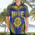 Personalised Niue The Rock Of Polynesia Hawaiian Shirt Peniamina Gospel Day Blue Version