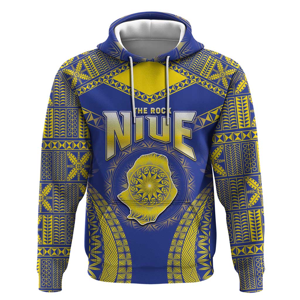 Personalised Niue The Rock Of Polynesia Hoodie Peniamina Gospel Day Blue Version