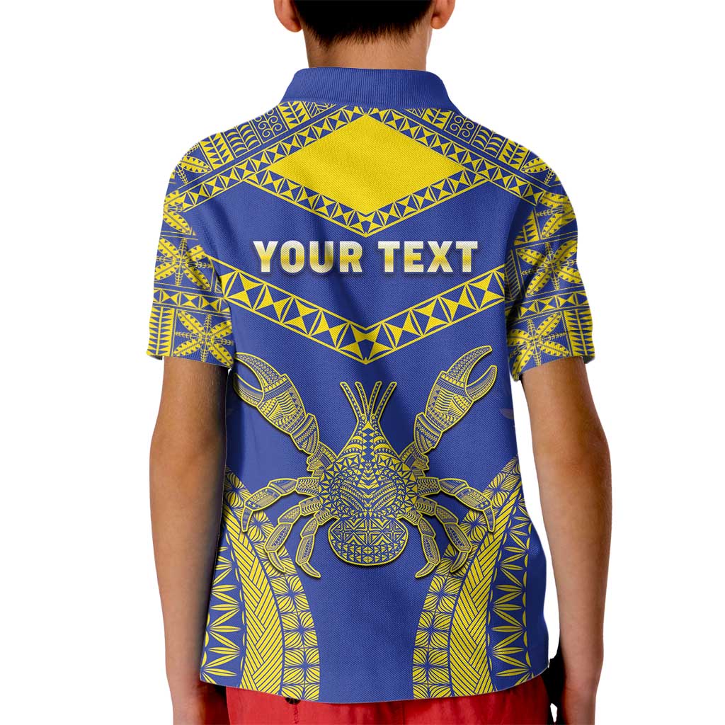 Personalised Niue The Rock Of Polynesia Kid Polo Shirt Peniamina Gospel Day Blue Version