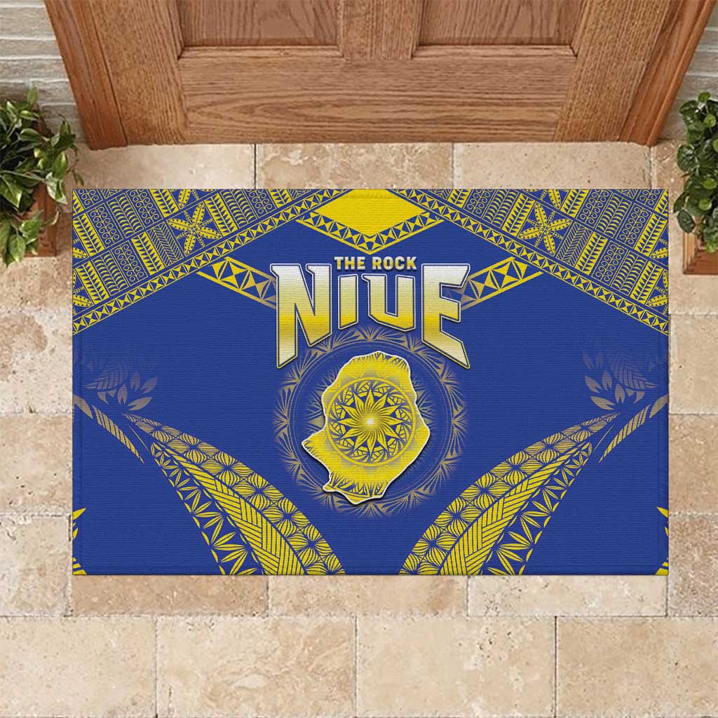 Niue The Rock Of Polynesia Rubber Doormat Peniamina Gospel Day Blue Version