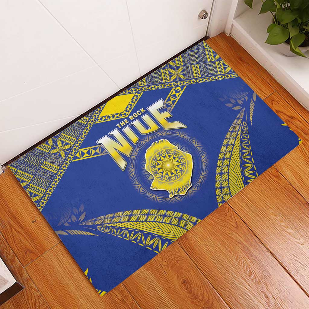 Niue The Rock Of Polynesia Rubber Doormat Peniamina Gospel Day Blue Version