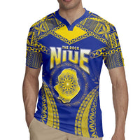 Personalised Niue The Rock Of Polynesia Rugby Jersey Peniamina Gospel Day Blue Version
