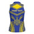 Personalised Niue The Rock Of Polynesia Women Sleeveless Polo Shirt Peniamina Gospel Day Blue Version