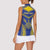 Personalised Niue The Rock Of Polynesia Women Sleeveless Polo Shirt Peniamina Gospel Day Blue Version