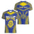 Personalised Niue The Rock Of Polynesia Women V-Neck T-Shirt Peniamina Gospel Day Blue Version