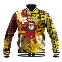 Papua New Guinea Retro Christmas Baseball Jacket Hamamas Krismas - Polynesian Pride