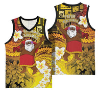 Papua New Guinea Retro Christmas Basketball Jersey Hamamas Krismas - Polynesian Pride
