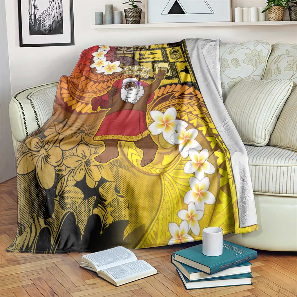 Papua New Guinea Retro Christmas Blanket Hamamas Krismas - Polynesian Pride