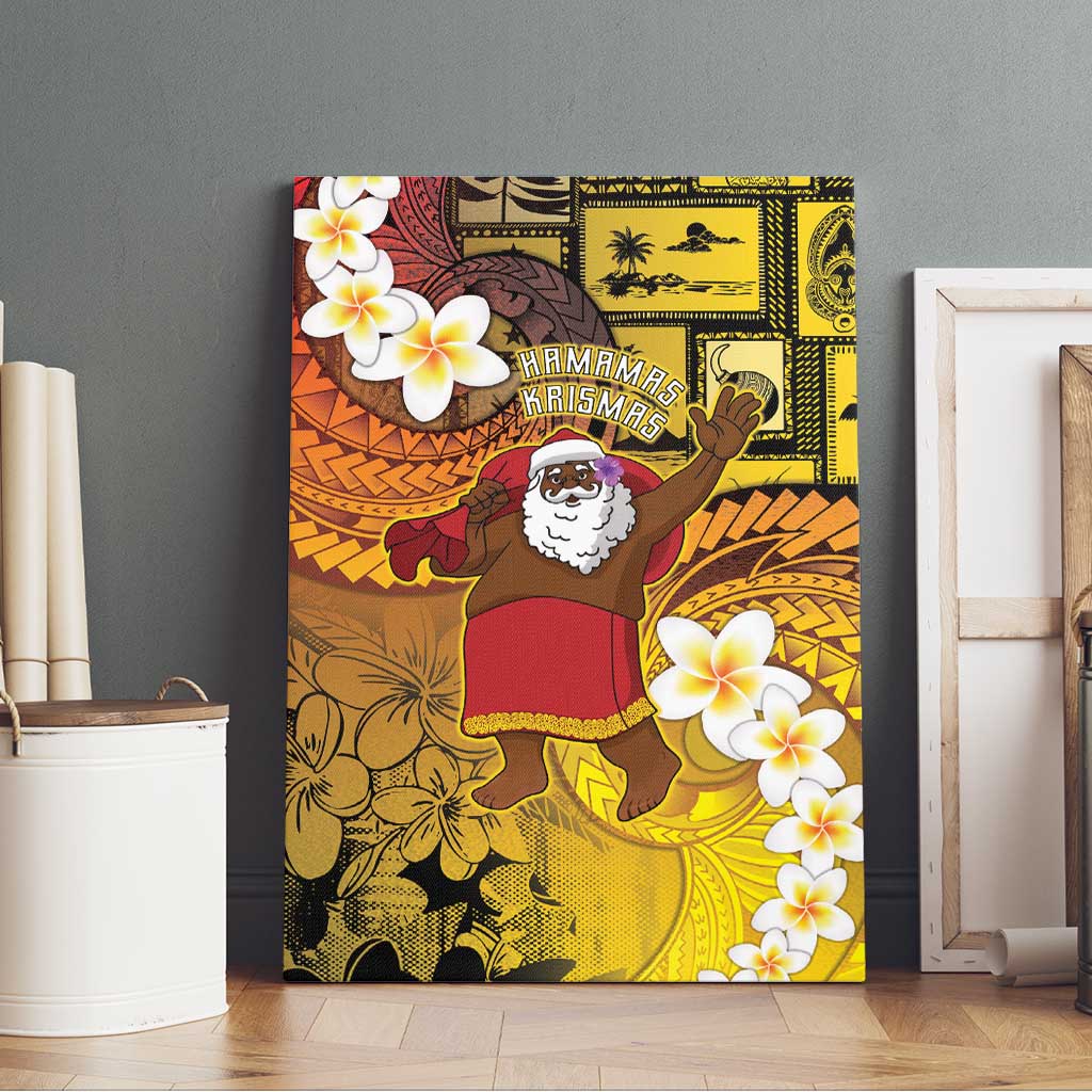 Papua New Guinea Retro Christmas Canvas Wall Art Hamamas Krismas - Polynesian Pride