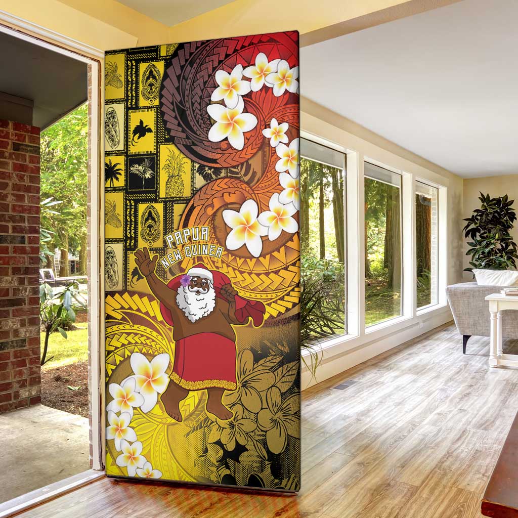 Papua New Guinea Retro Christmas Door Cover Hamamas Krismas - Polynesian Pride