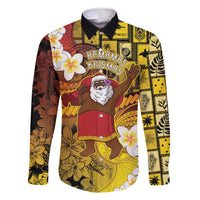 Papua New Guinea Retro Christmas Family Matching Mermaid Dress and Hawaiian Shirt Hamamas Krismas - Polynesian Pride