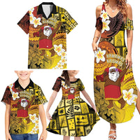 Papua New Guinea Retro Christmas Family Matching Summer Maxi Dress and Hawaiian Shirt Hamamas Krismas - Polynesian Pride