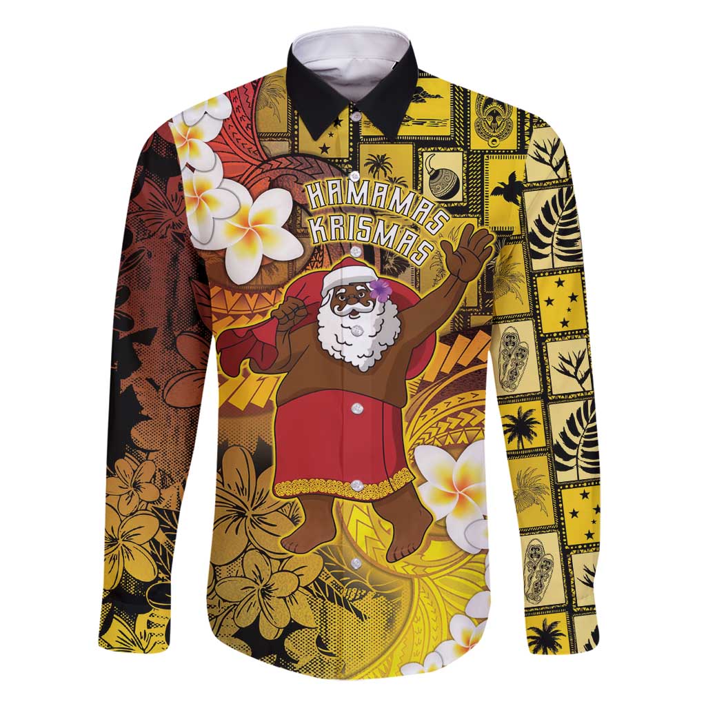 Papua New Guinea Retro Christmas Family Matching Tank Maxi Dress and Hawaiian Shirt Hamamas Krismas - Polynesian Pride