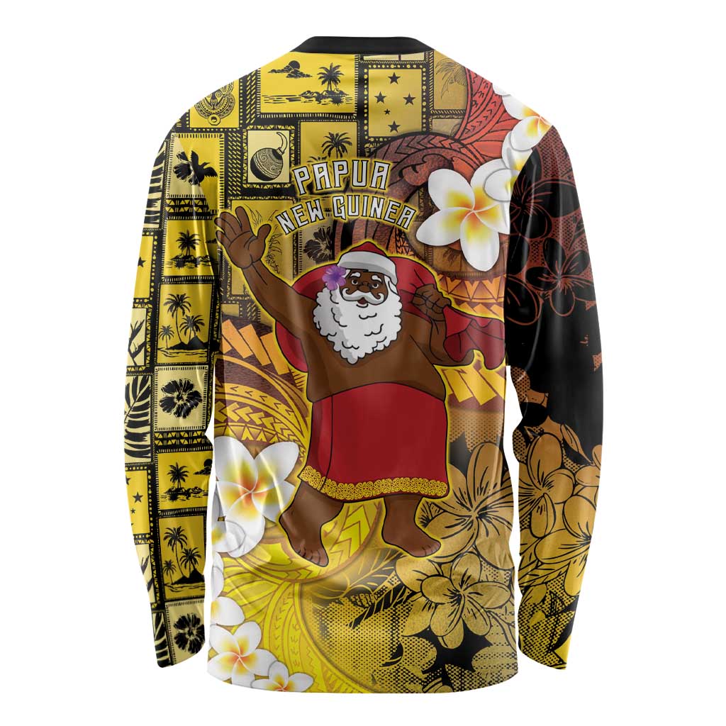Papua New Guinea Retro Christmas Long Sleeve Shirt Hamamas Krismas - Polynesian Pride