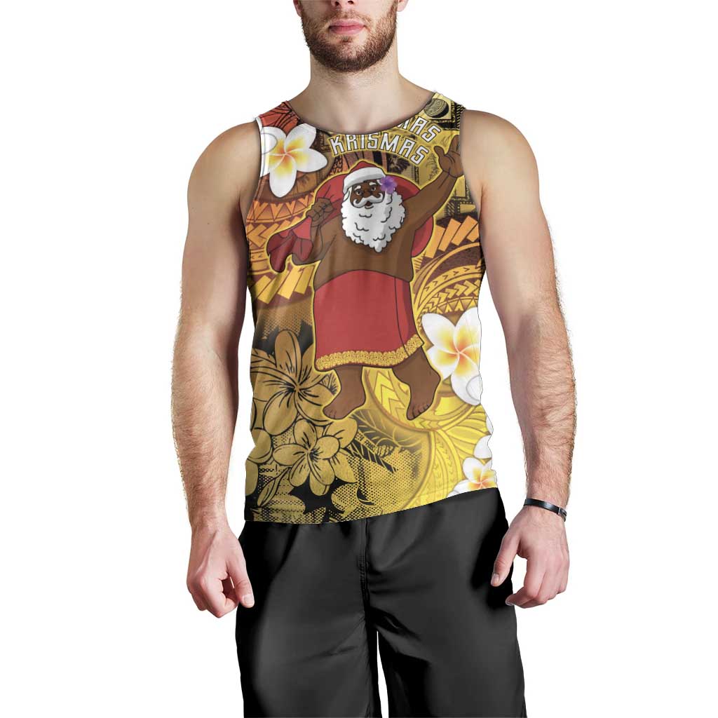 Papua New Guinea Retro Christmas Men Tank Top Hamamas Krismas - Polynesian Pride