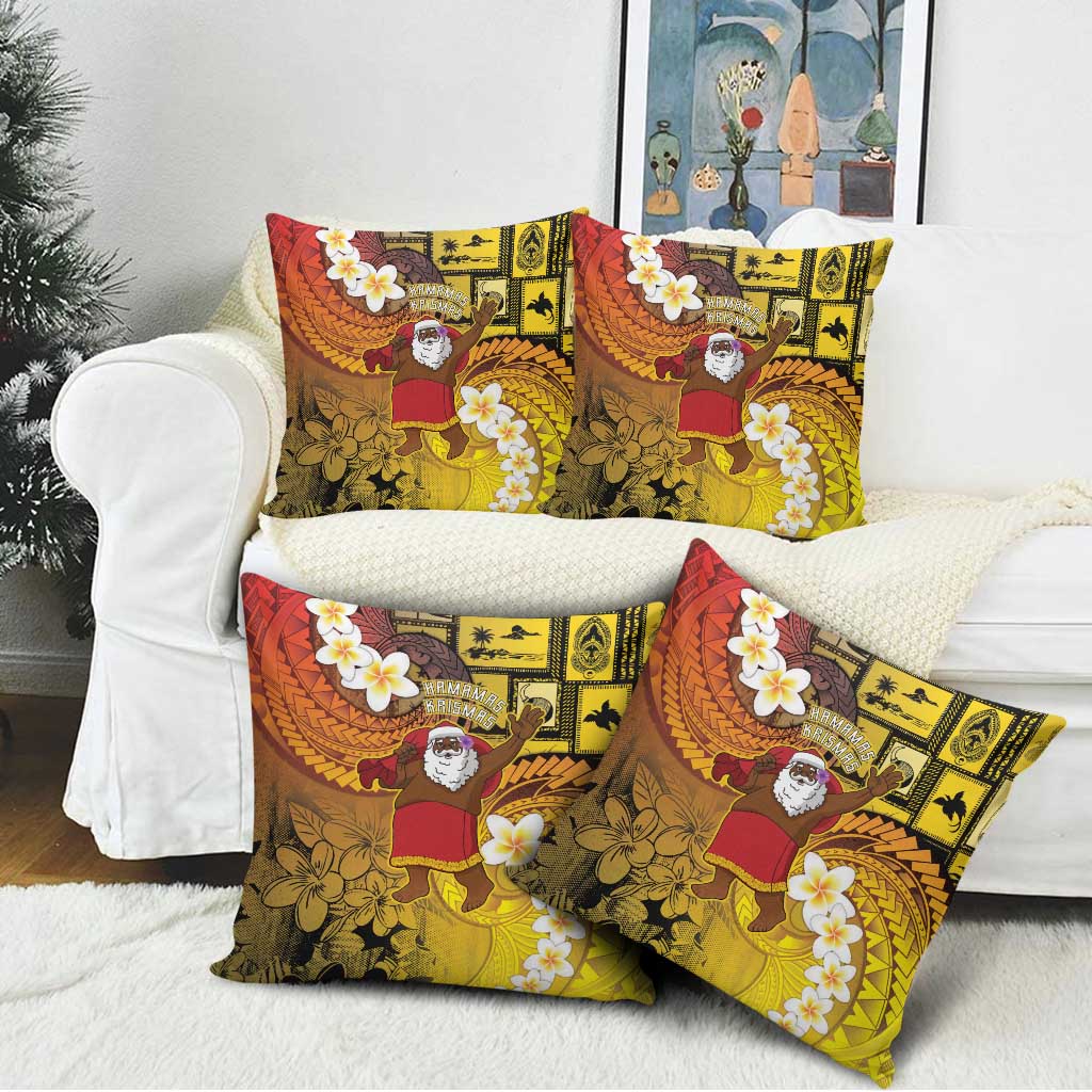 Papua New Guinea Retro Christmas Pillow Cover Hamamas Krismas - Polynesian Pride