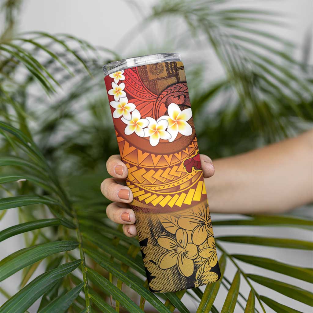 Papua New Guinea Retro Christmas Skinny Tumbler Hamamas Krismas - Polynesian Pride