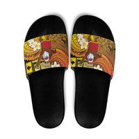 Papua New Guinea Retro Christmas Slide Sandals Hamamas Krismas - Polynesian Pride