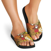 Papua New Guinea Retro Christmas Slide Sandals Hamamas Krismas - Polynesian Pride