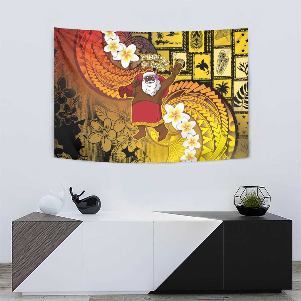Papua New Guinea Retro Christmas Tapestry Hamamas Krismas - Polynesian Pride